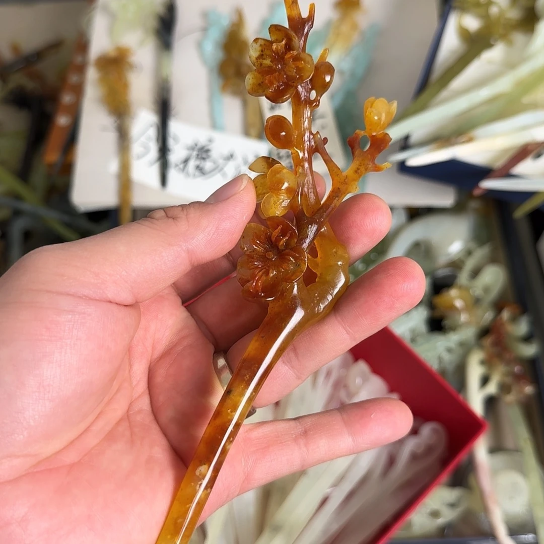 蛇纹石玉未镶嵌发饰