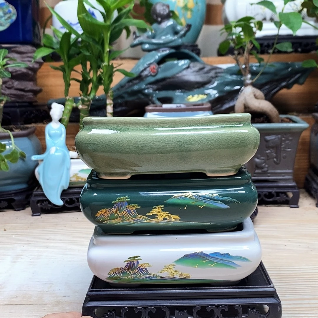 紫砂花盆陶瓷艺术作品欣赏