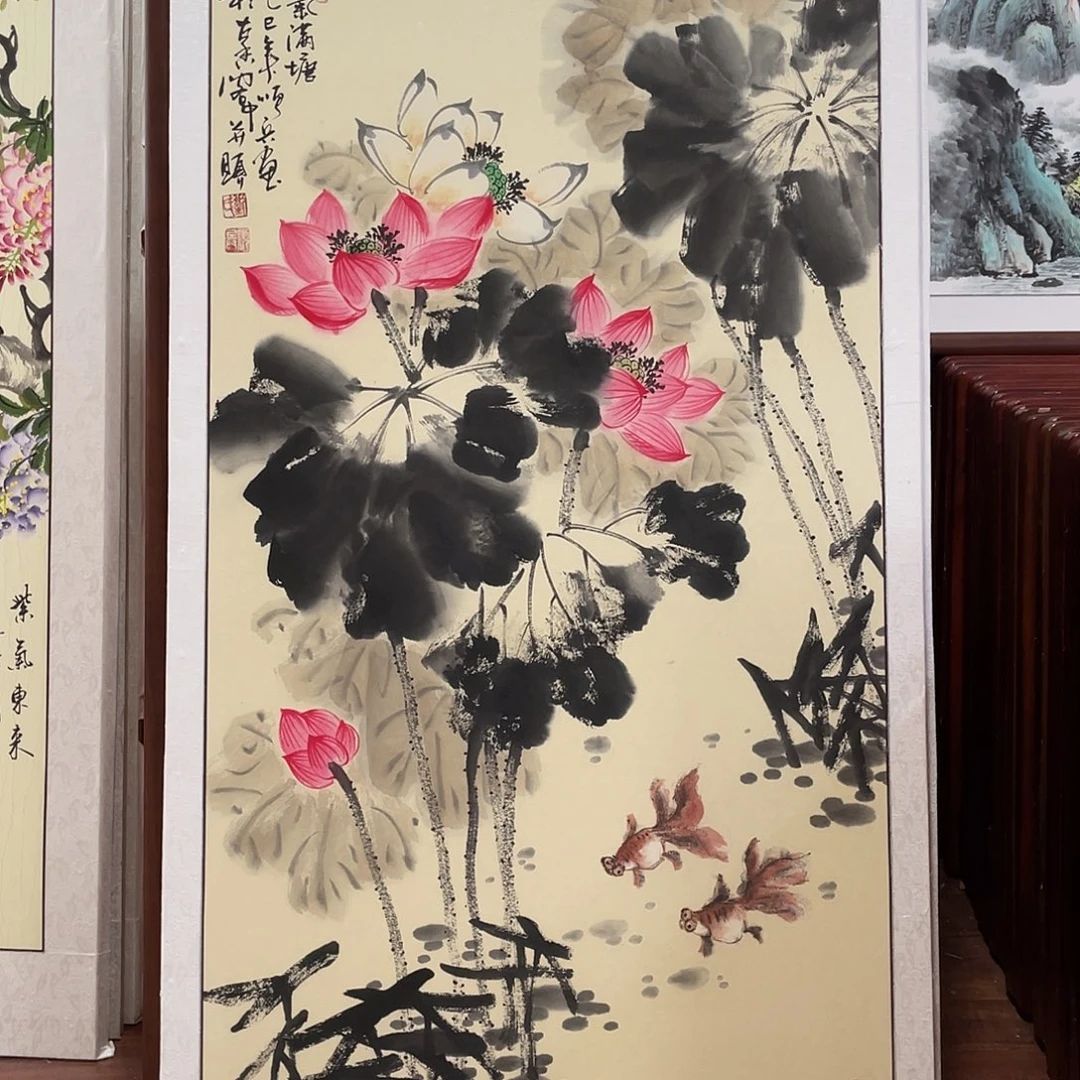 国画带框尺寸63*123厘米