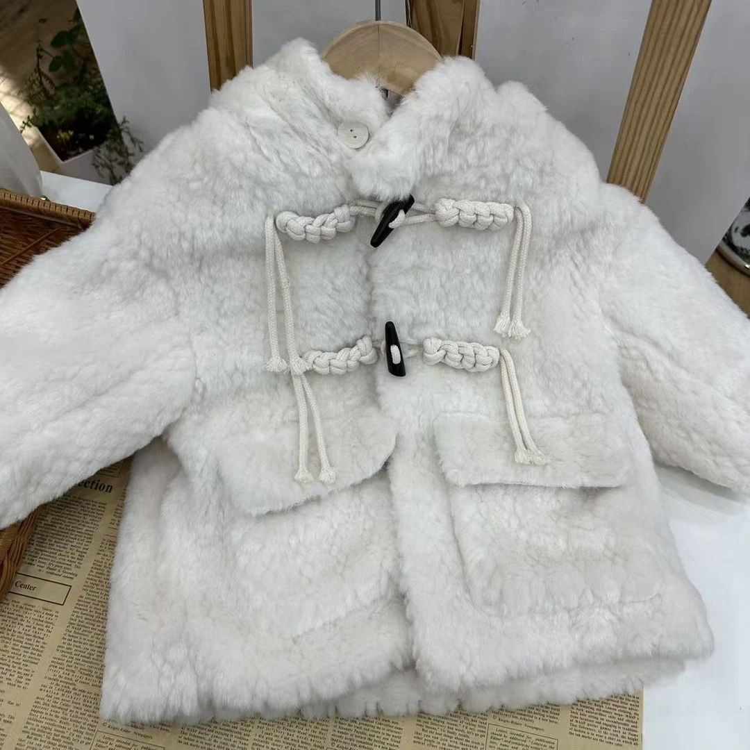 1422 冬季中大童皮衣外套 L