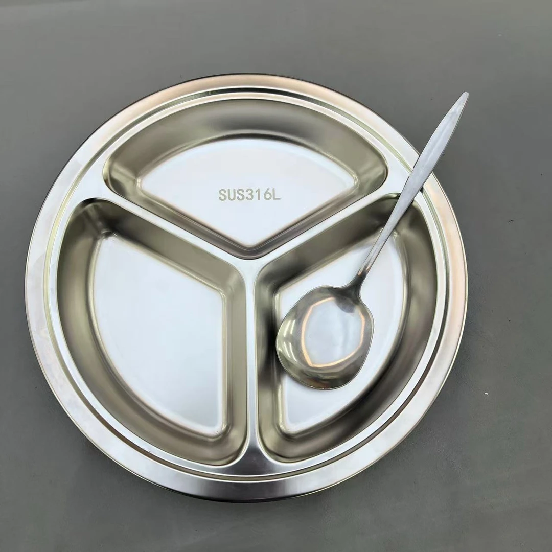 分格加厚餐盘配勺子一只【汤姆粉丝专属】2024新品上市网红创新爆款