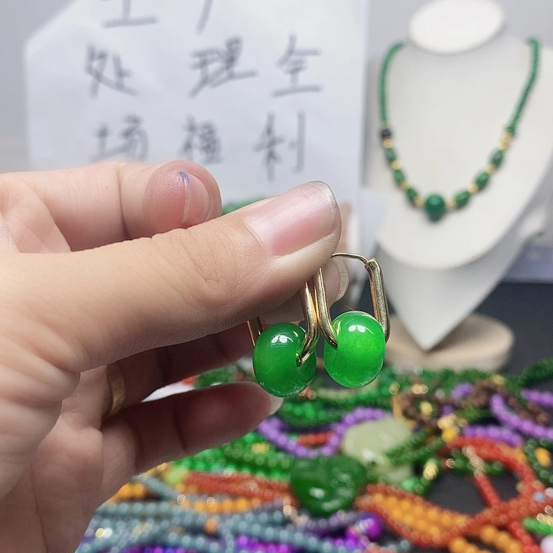 未镶嵌耳钉玛瑙/玉髓64