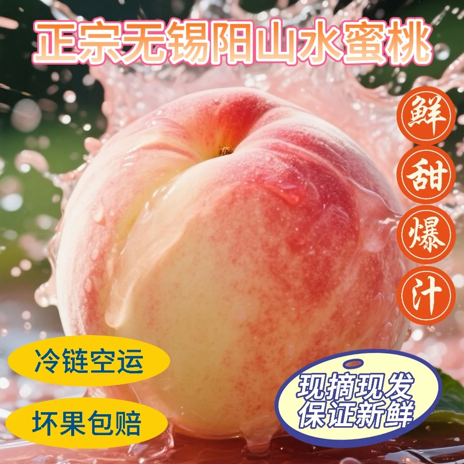 【3-4两】正宗无锡阳山水蜜桃新鲜采摘香甜爆汁水果礼盒
