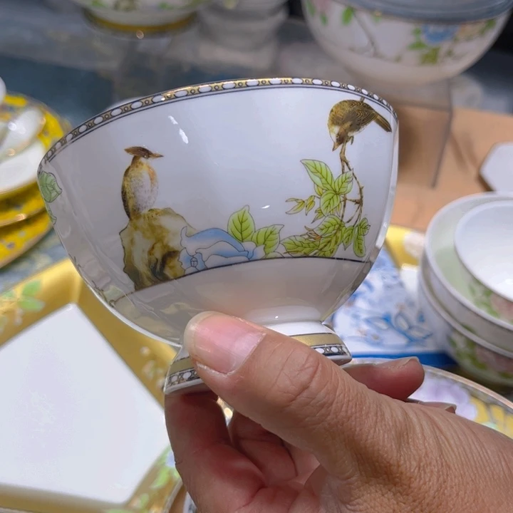 瓷片琴瑟和鸣碗六个4.5此乃