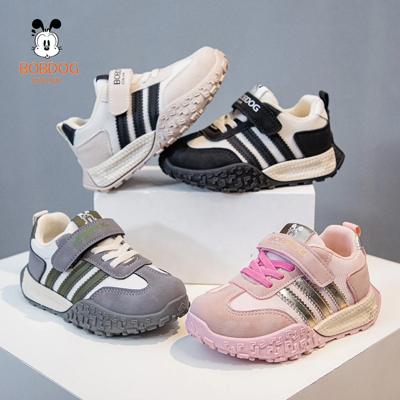 BOBDOG COLOUR/巴布豆卡乐【闪电酷跑侠】儿童网面透气防滑男女童鞋