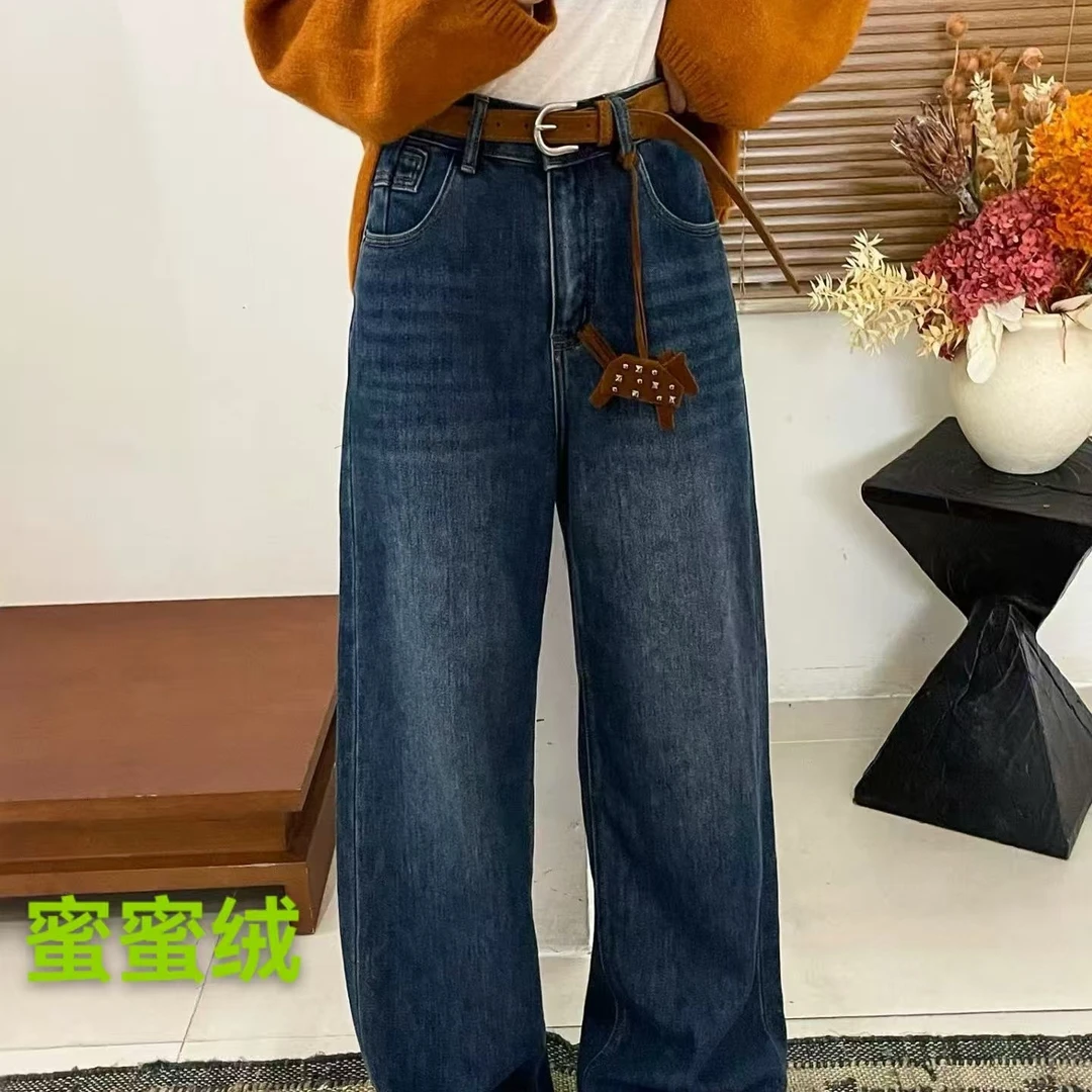 冬款密密绒阔腿裤1109