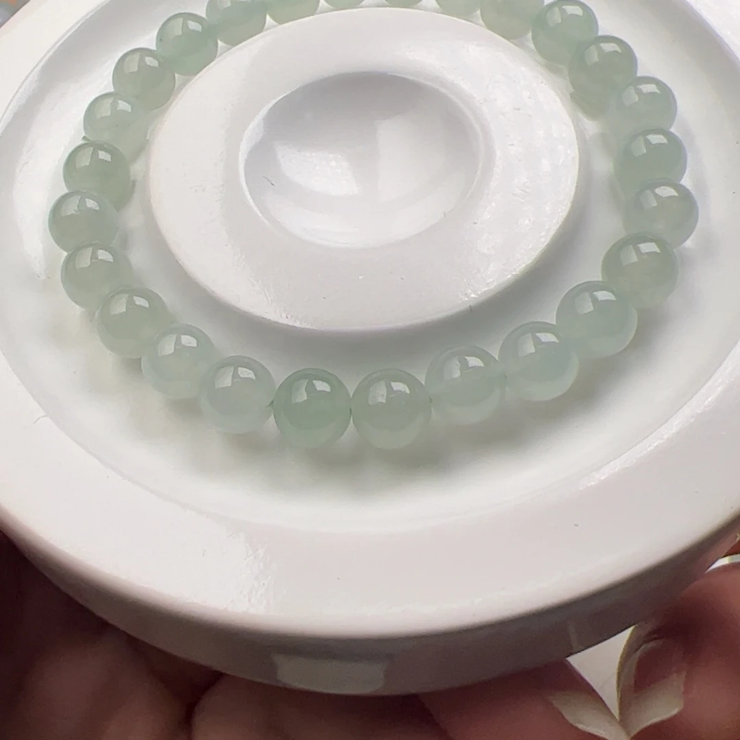 M***o翡翠未镶嵌手链天然翡翠手串
