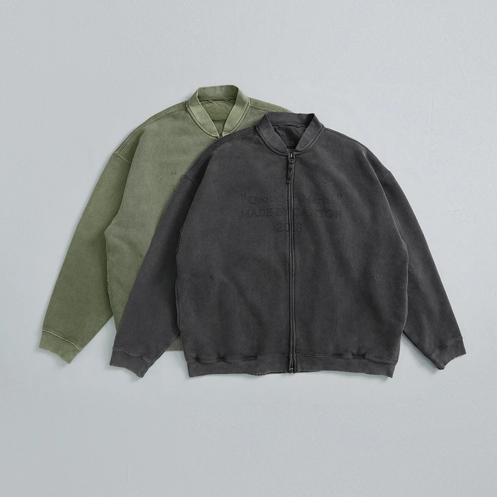 Quotation Marks拉链开衫卫衣字母印花外套2521001