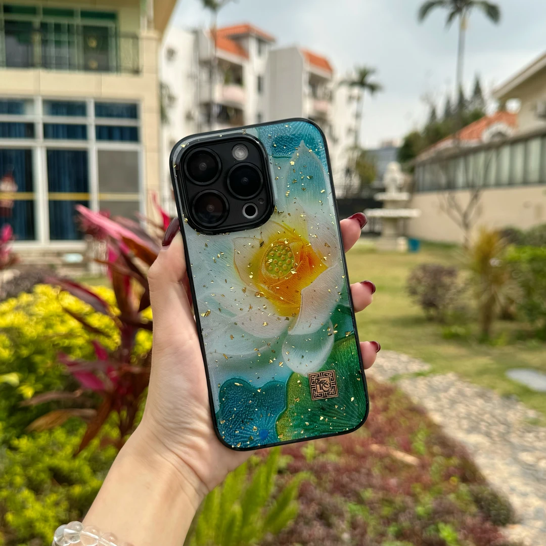 适用于苹果/华为高端松弛感iPhone各手机型号冰山雪莲欧式壳壳