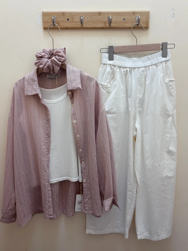 夏日韩版宽松条纹长袖衬衫女小个子春夏防晒气质百搭外套