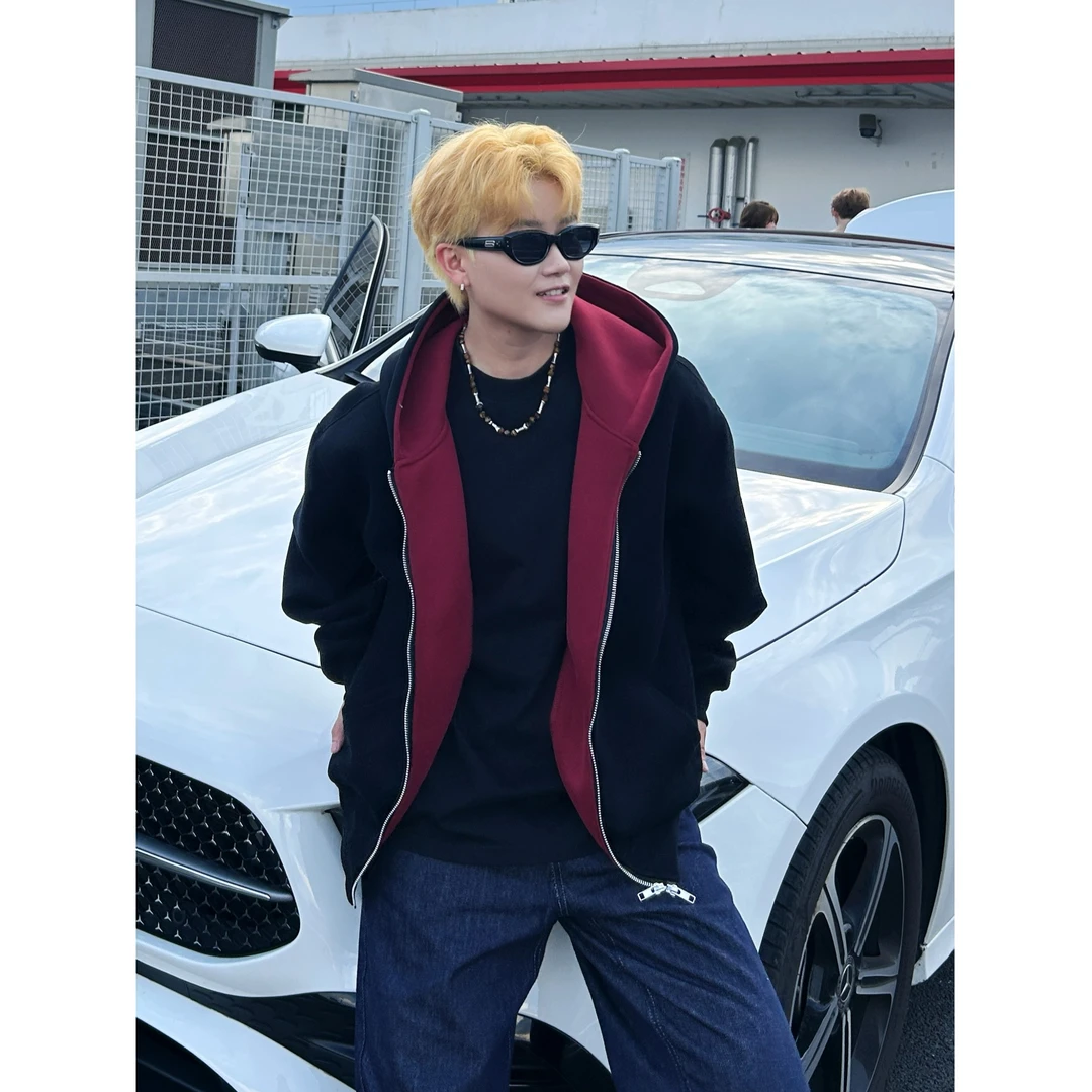 【早秋新款】boxy连帽开衫外套短宽版型百搭宽松春秋ins