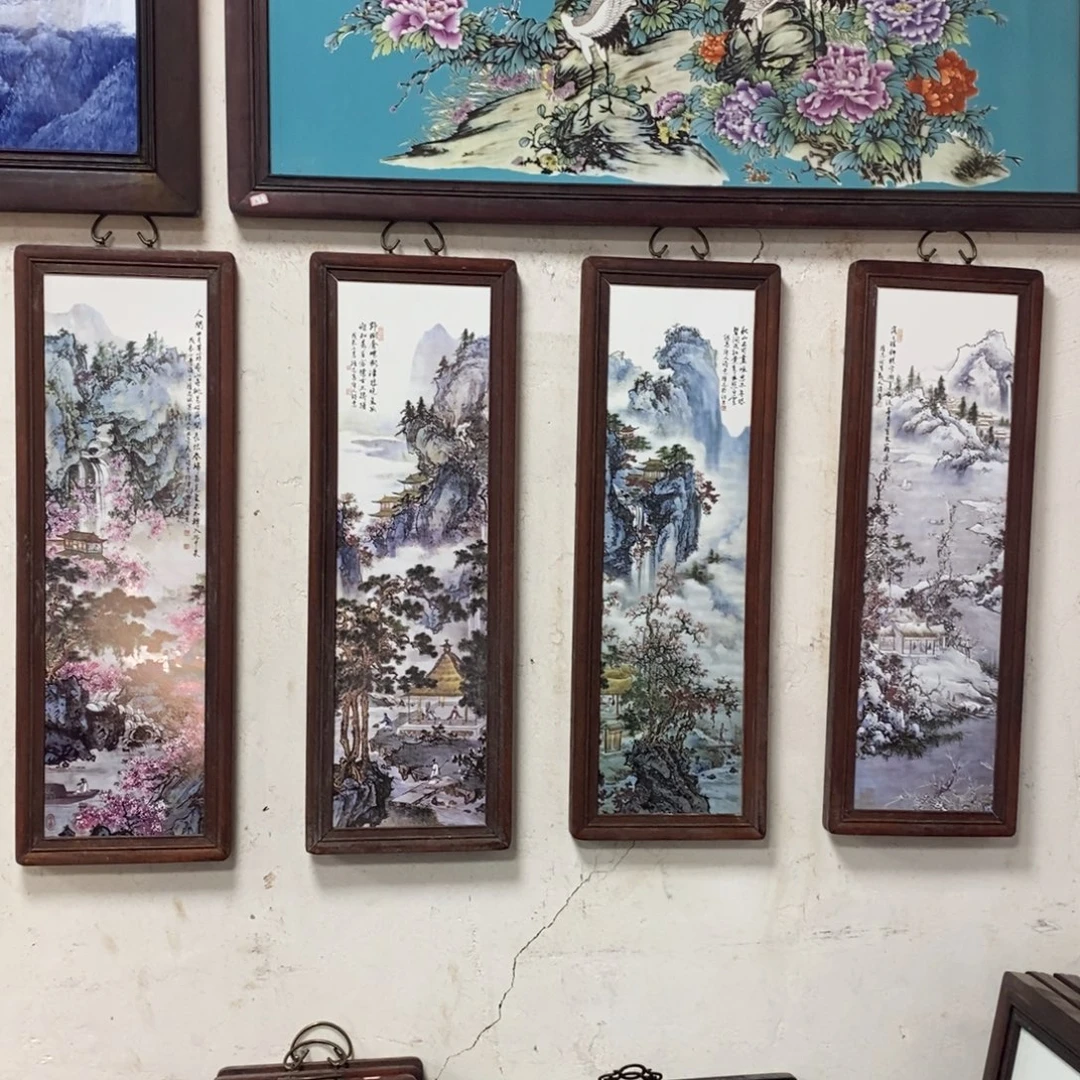 瓷片景德镇瓷板画柴窑烧制