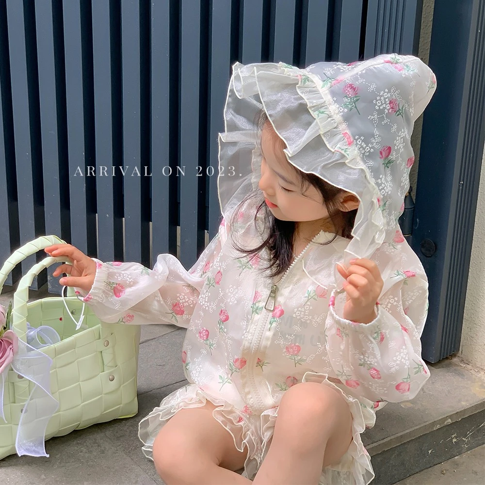 图图小象女童套装2025夏装新款时尚甜美外套休闲短裤两件套23U599