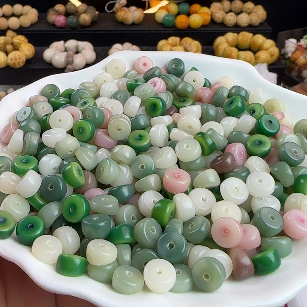 手串菩提根/象牙果微瑕卡9玛卡龙小肠100颗➕50颗