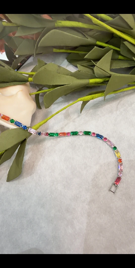 【矿区直供】高端甄选定制 长方形彩色手链 1058