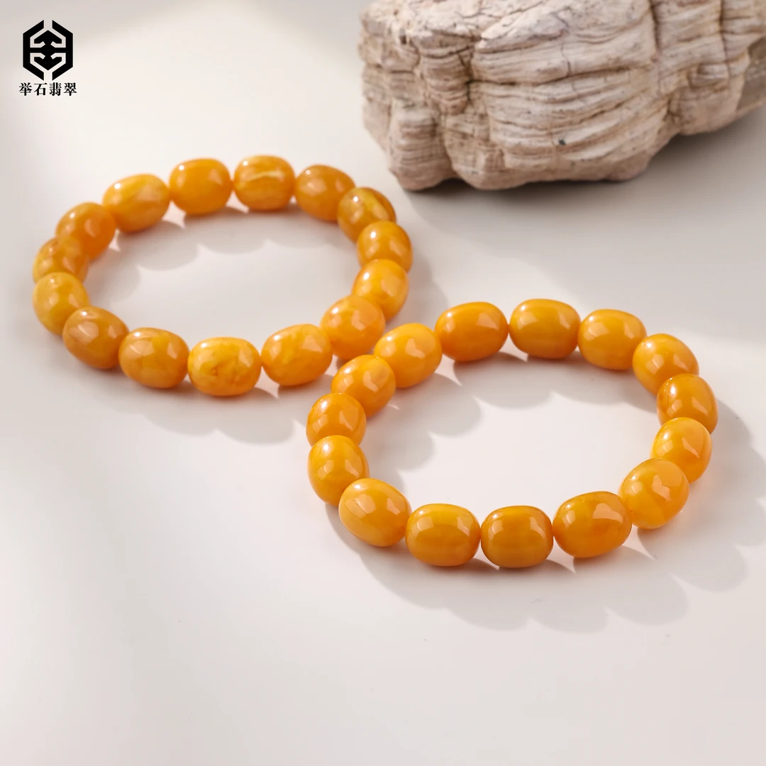 【举石臻品】TH0906-2008-55蜜蜡手串（一件/多样性发/约10*11mm+）S