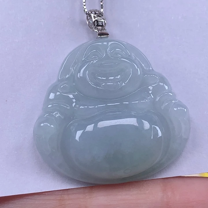 颈饰未镶嵌翡翠佛公吊坠