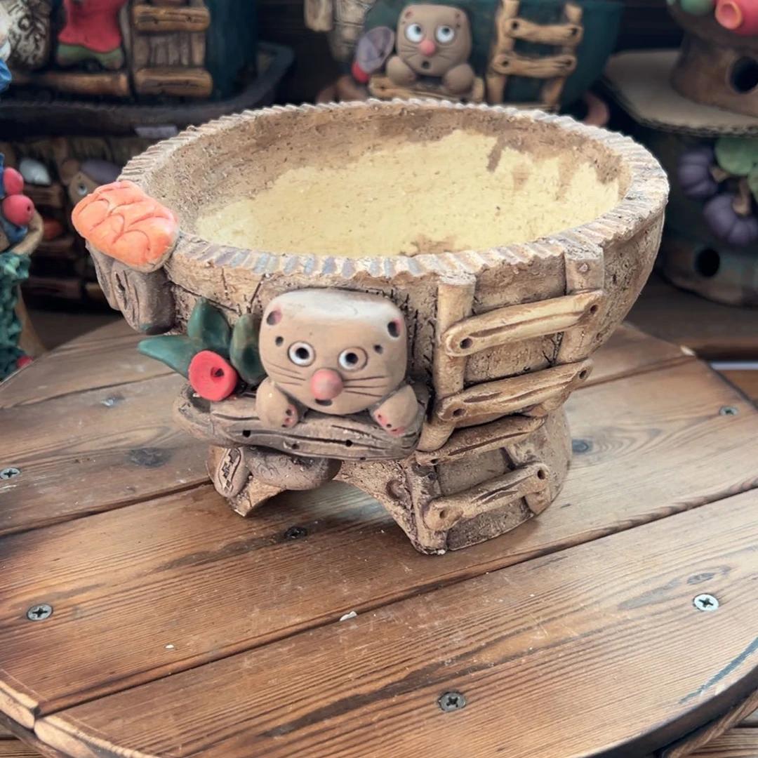 红陶嘻哈多肉花盆