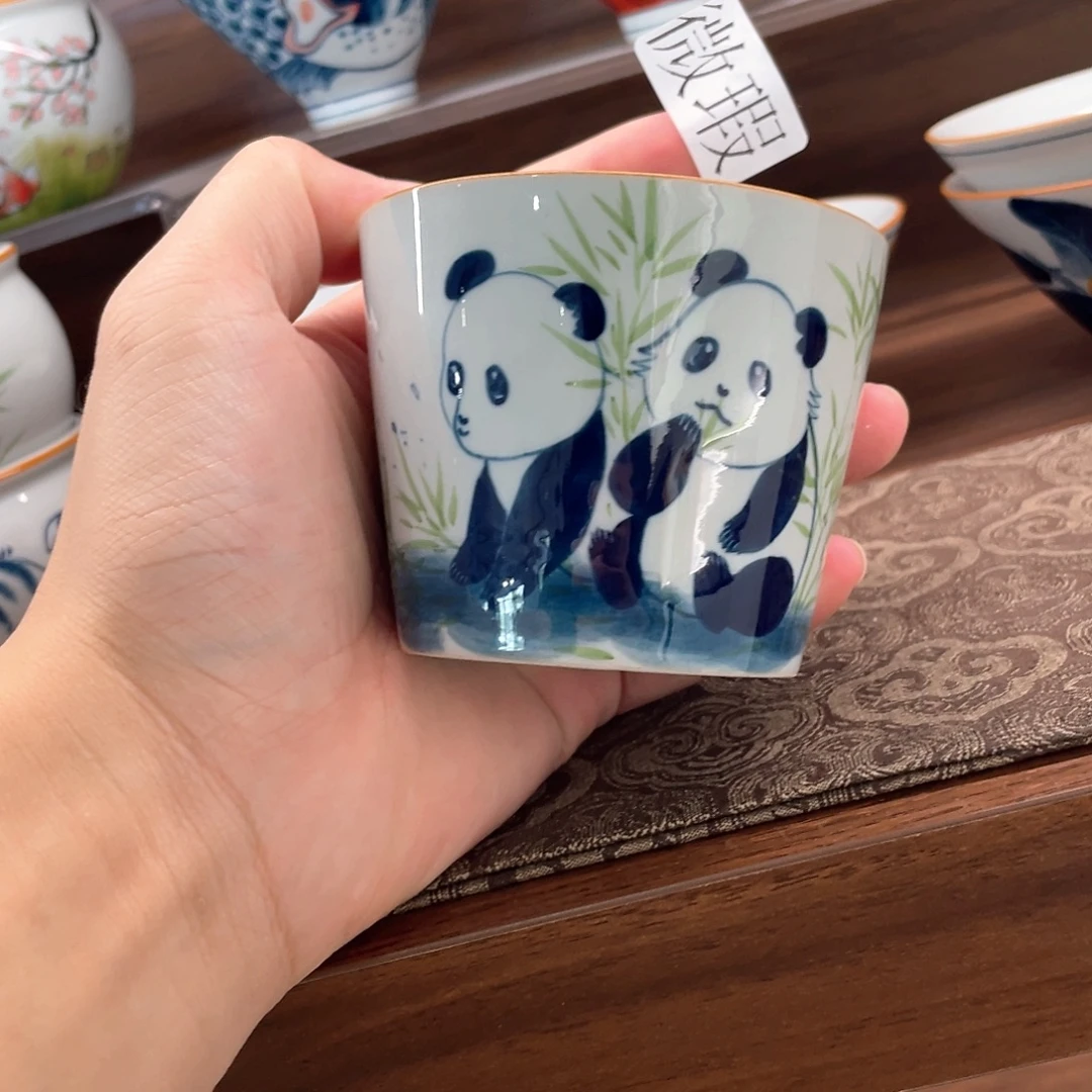 釉下手绘茶具微瑕