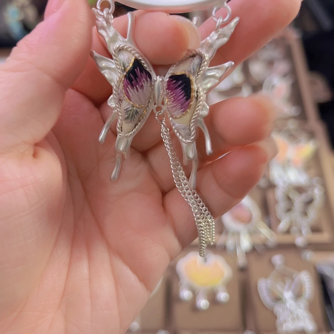 苗绣纯手工吊坠项链