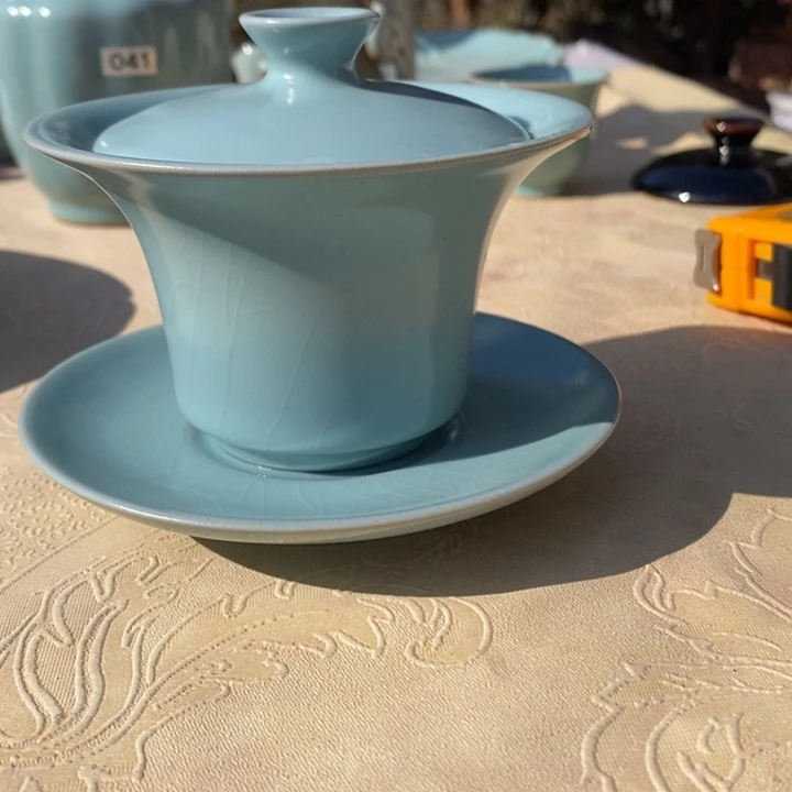 摆件南***上抱朴汝瓷仿古微瑕