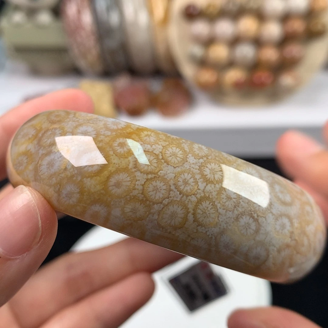 【闪购商品】硅化珊瑚（珊瑚玉）手镯未镶嵌福利手镯57.7（1号）