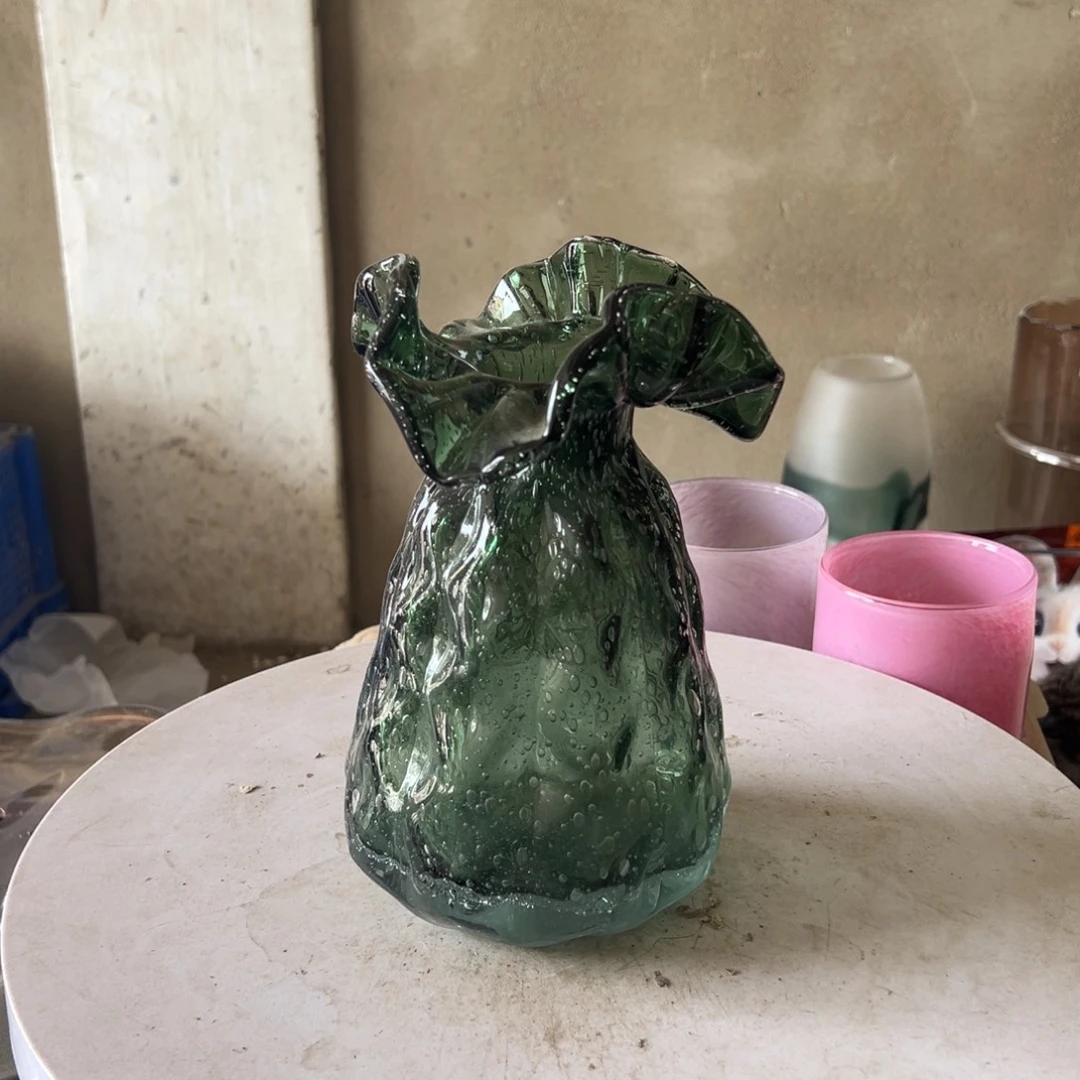 弘扬琉璃花器微瑕高度23