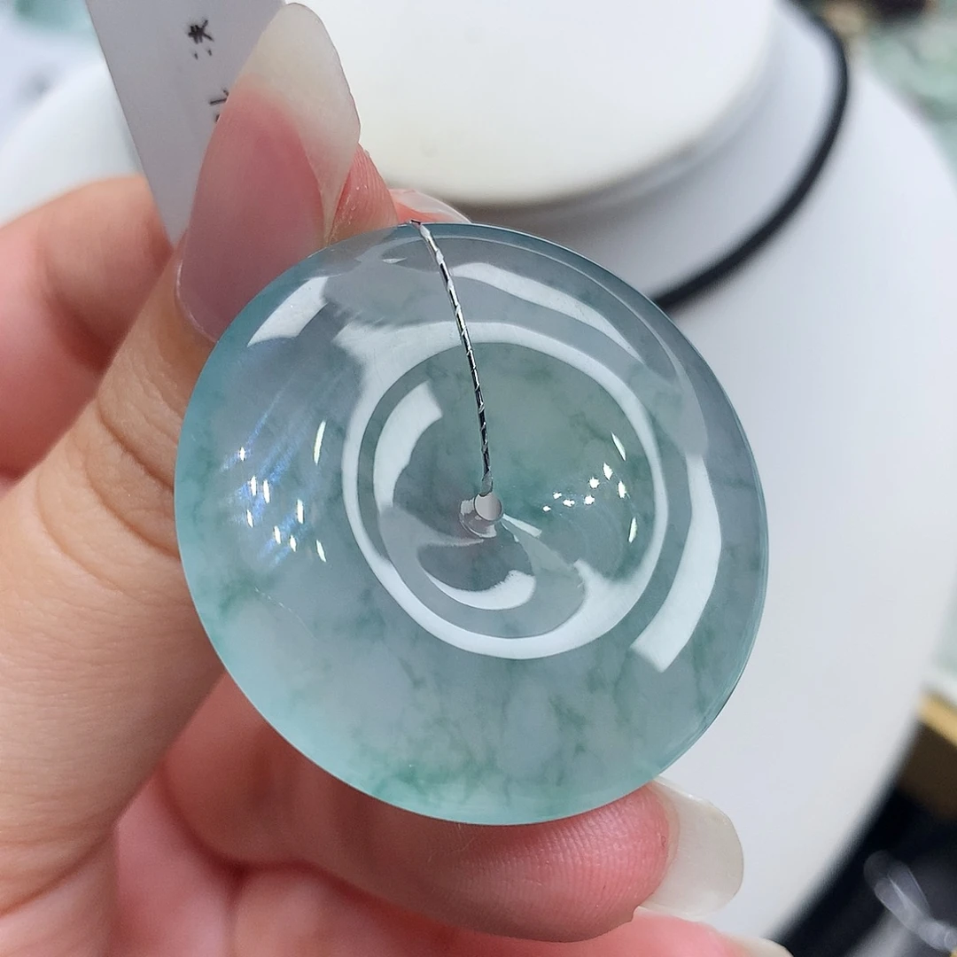 翡翠未镶嵌胸饰翡翠81，34.5/6