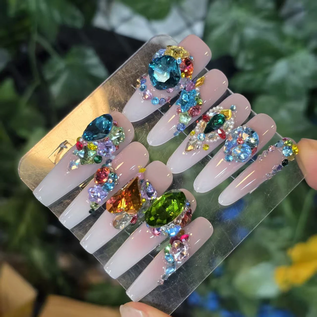 油画之境丶(定制钻+小钢珠+无缝隙)珠宝级丶手工穿戴甲