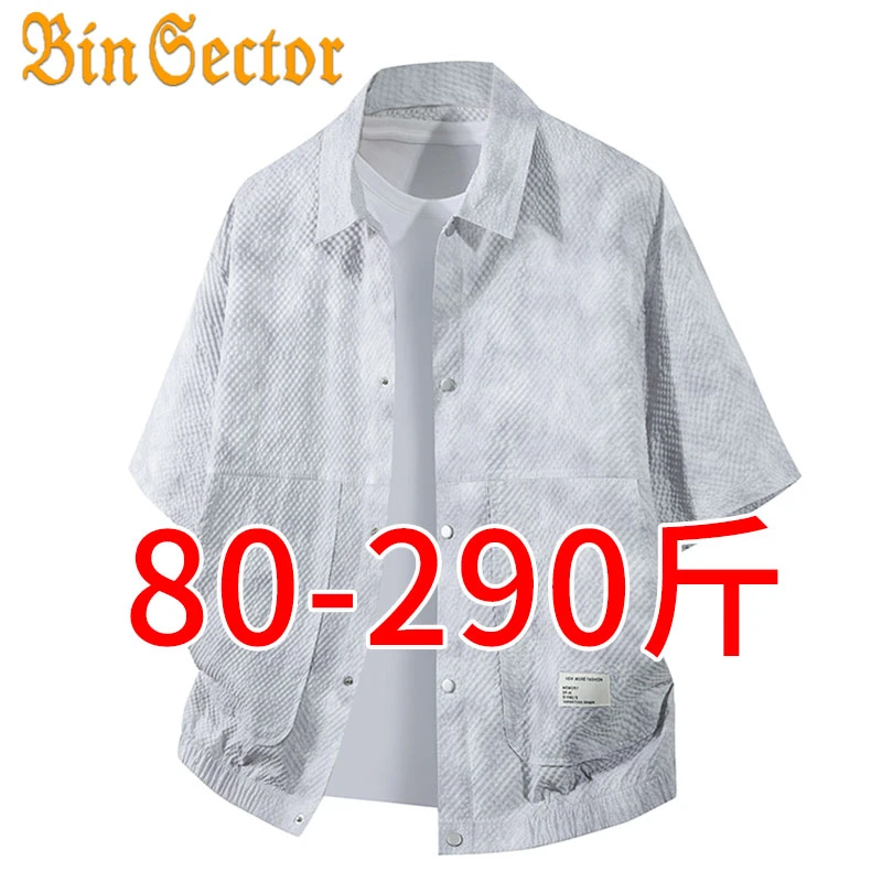 男士短袖衬衫2025夏季新款大码男装宽松加肥加大胖子休闲半袖上衣