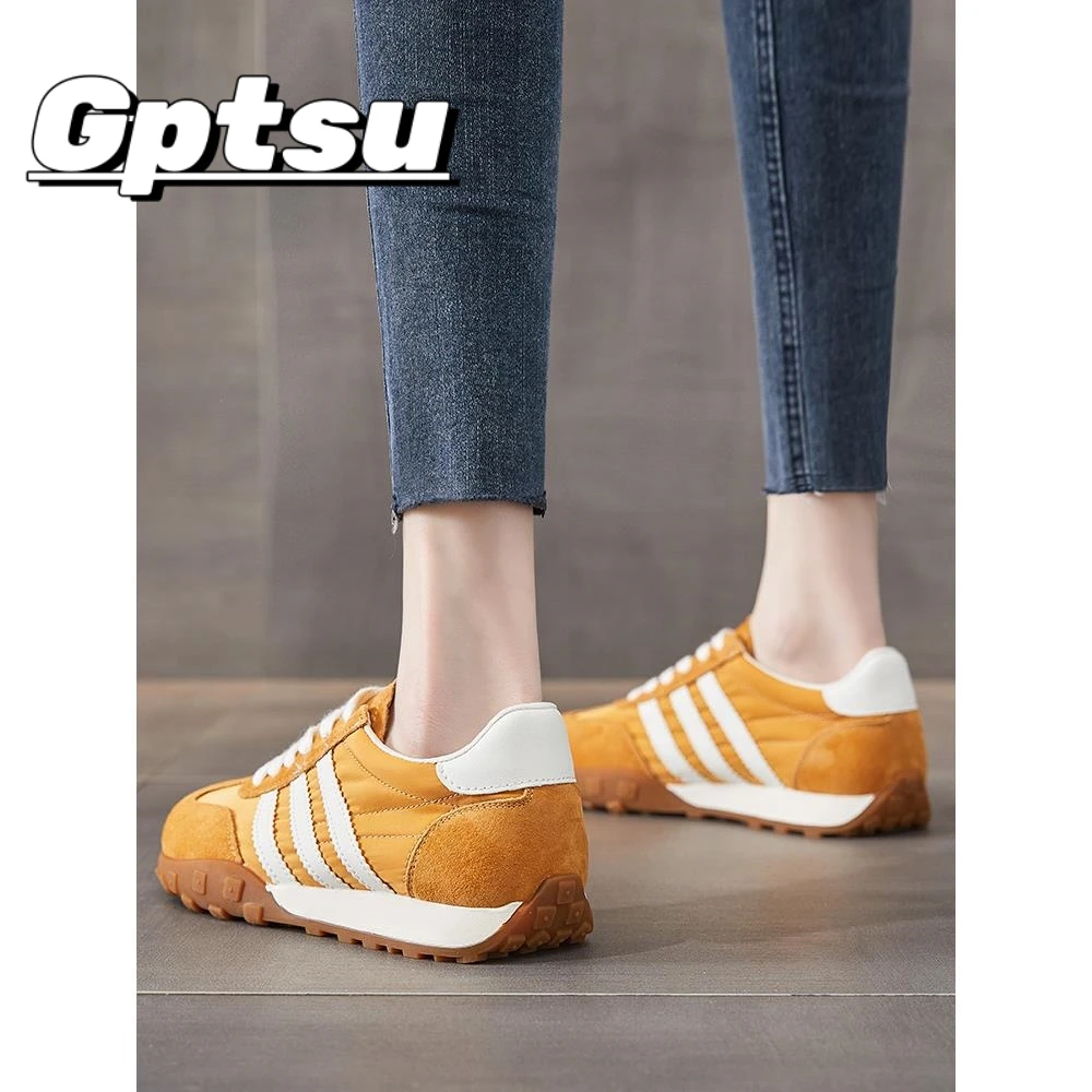 GPTSu复古德训鞋女2025春季款三条杠运动休闲爆款百搭超火阿甘鞋