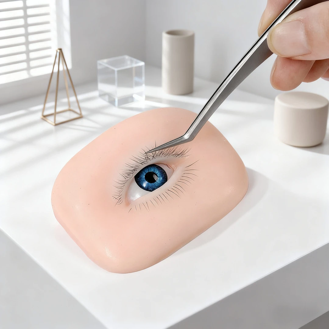 【自带三层睫毛】美睫练习仿真眼模专用种睫毛嫁接睫毛练习头模模块