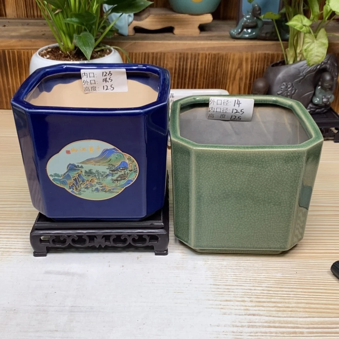 紫砂陶瓷花盆浮力