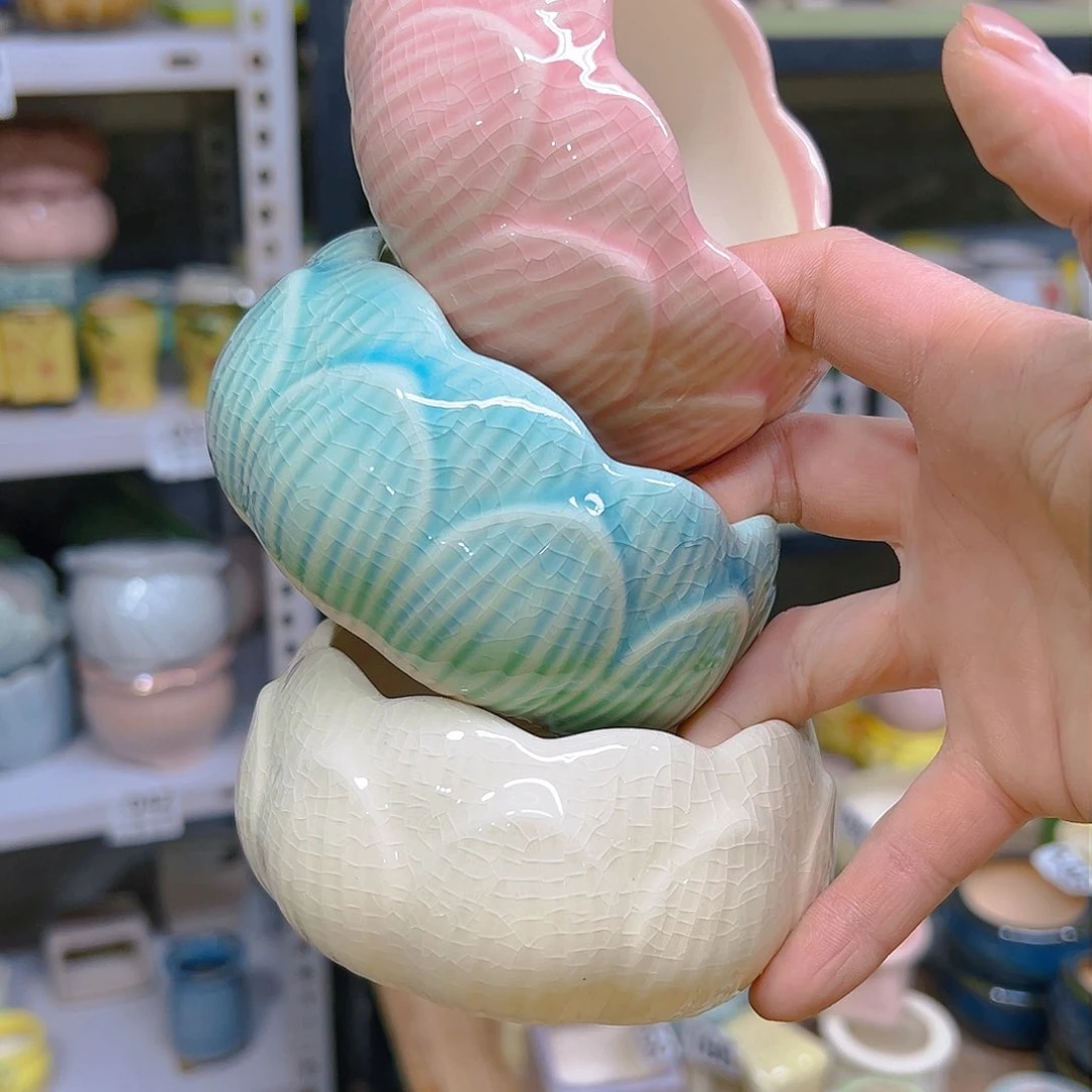 红陶陶瓷花盆当场满12包邮