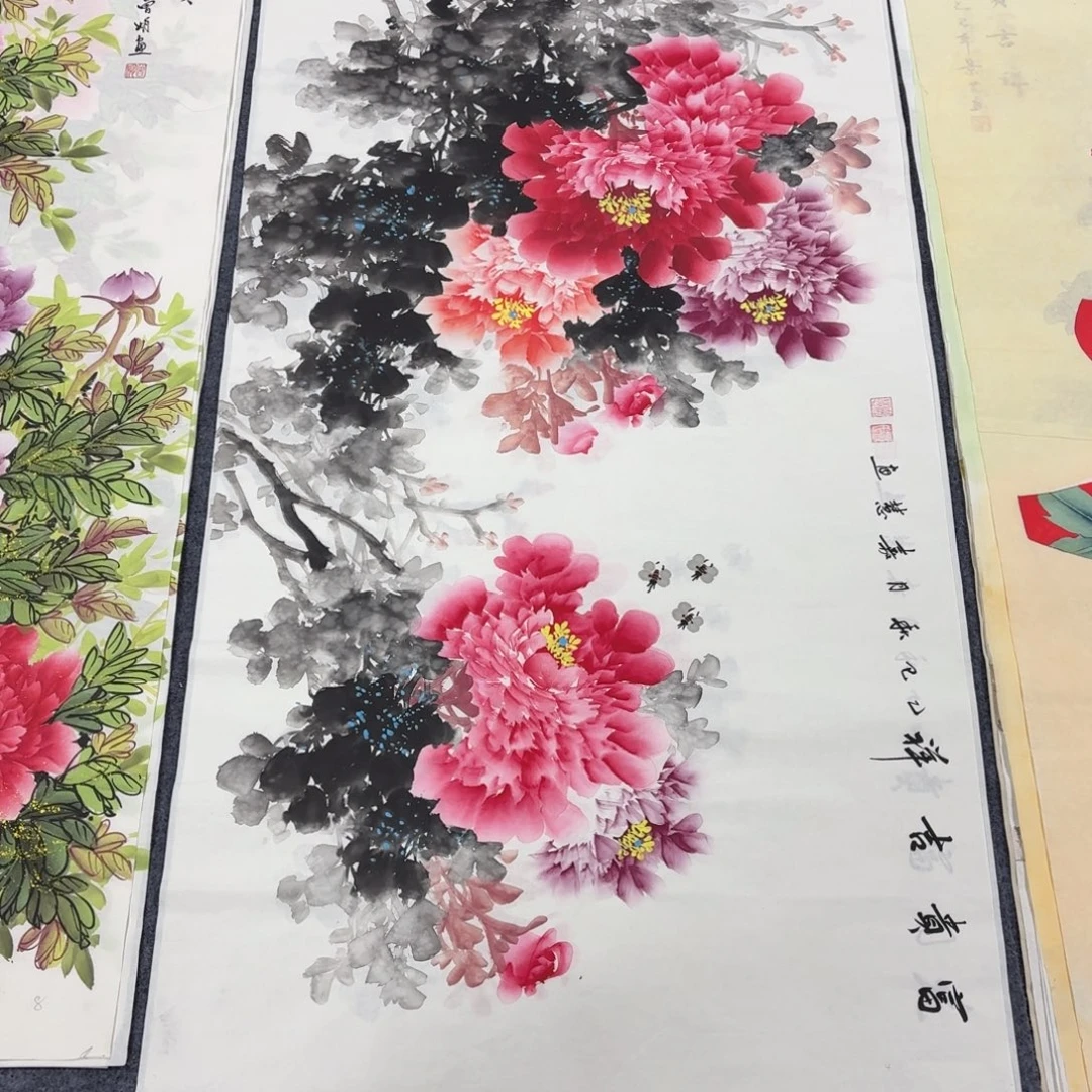 国画140×70手绘画画画