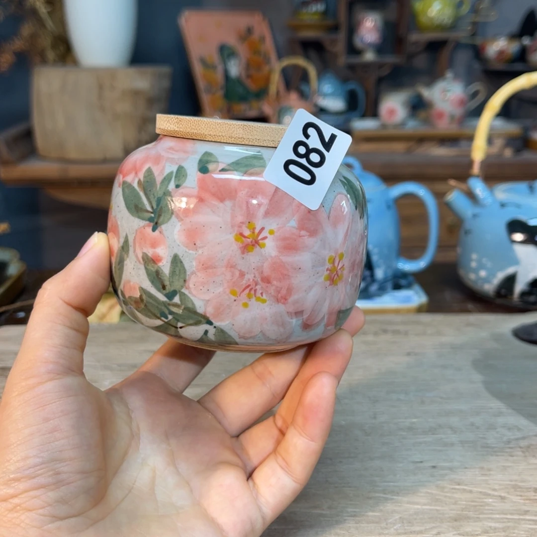 壶素浅陶瓷手工手绘