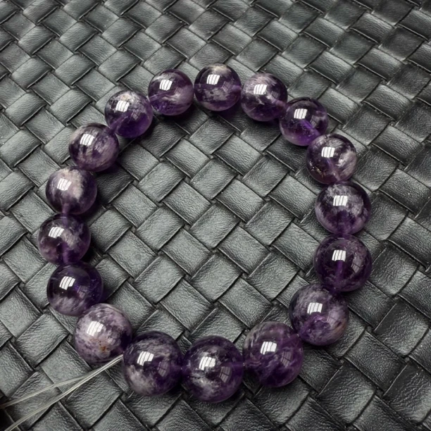 天然紫昆仑水晶手串-A047多样性发其一