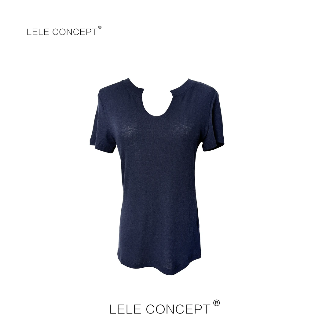 【老钱】破口半袖T恤弹力舒适TX092