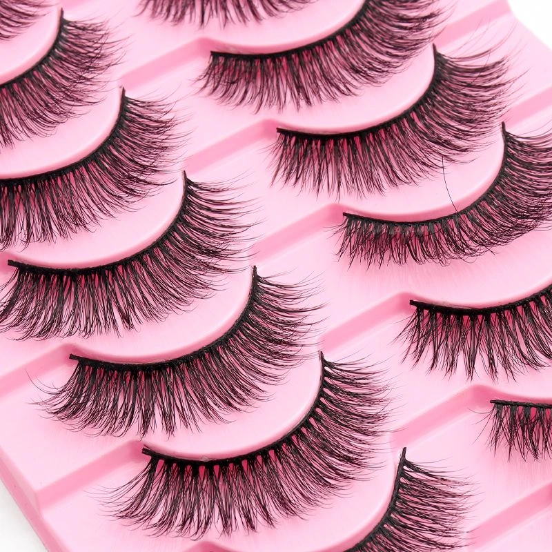 10 jup kirpik 假睫毛自然浓密一片式欧美16mm10对装卷翘假睫毛