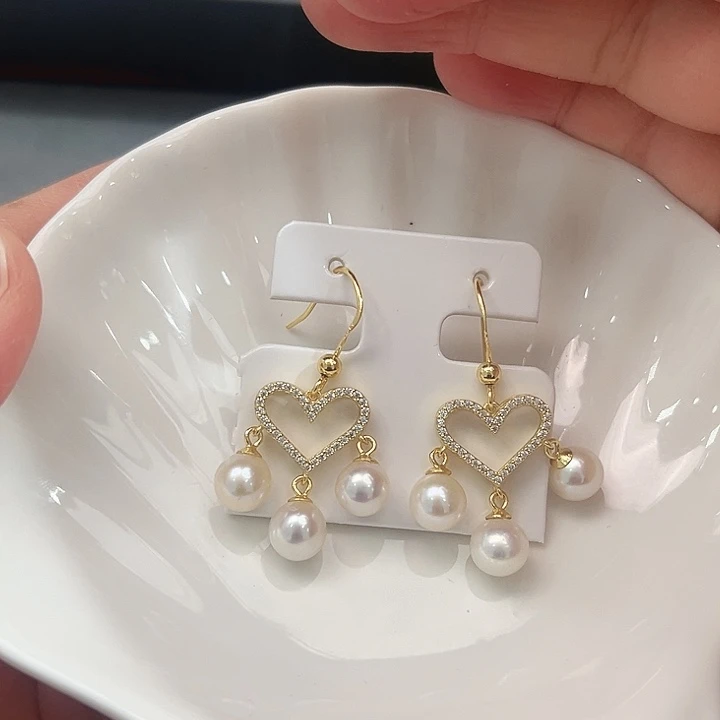 银S925镶嵌淡水珍珠新号开播特价福利耳饰