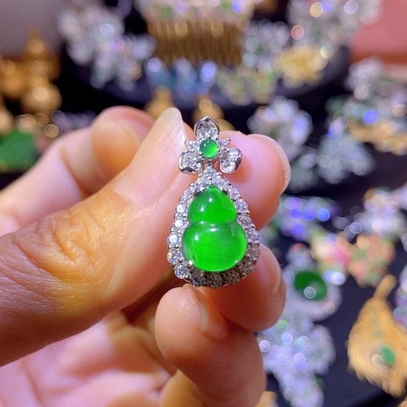 【闪购商品】翡翠挂件银S925镶嵌