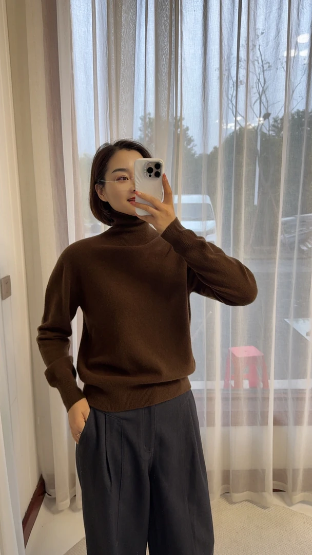 100%羊毛打底毛衣羊毛衫高端女士时尚高品质