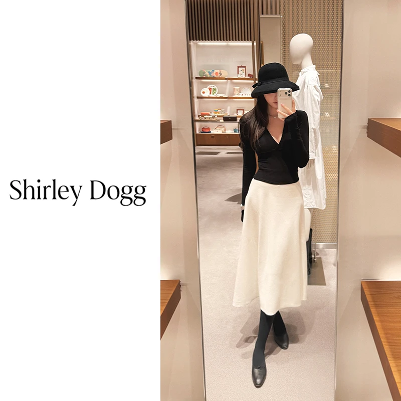 汤元家sd 简约气质A字羊毛伞裙