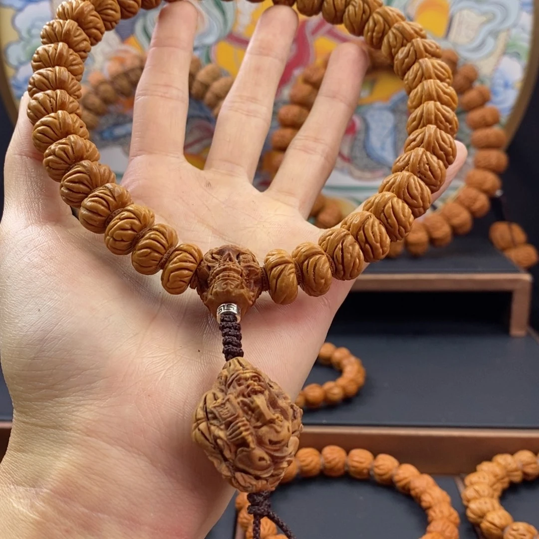 桃核手串飞*龙纹桃核祥云