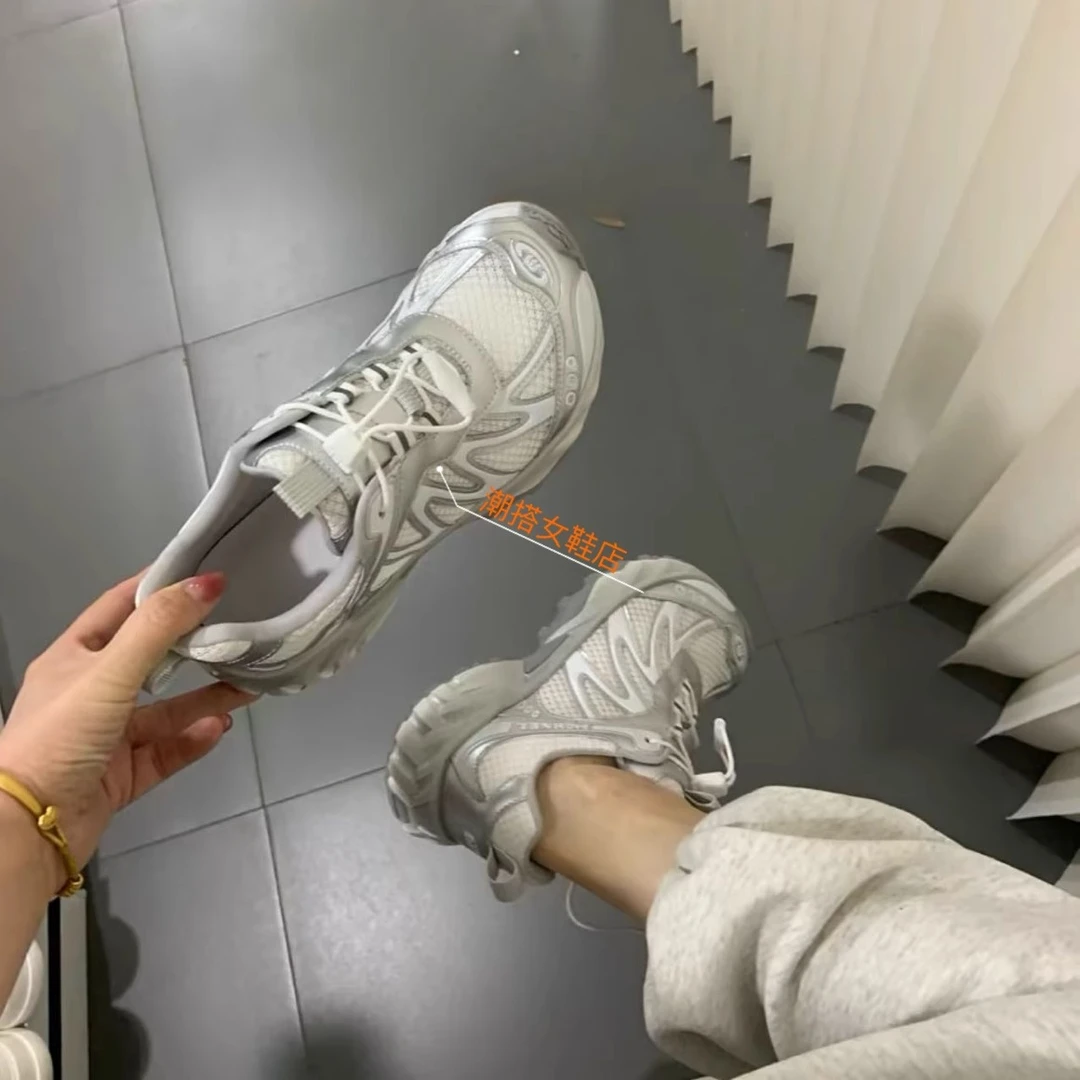 SA新款芒芒透气网休闲鞋轻便网面透气老爹鞋女2025春夏新款时尚