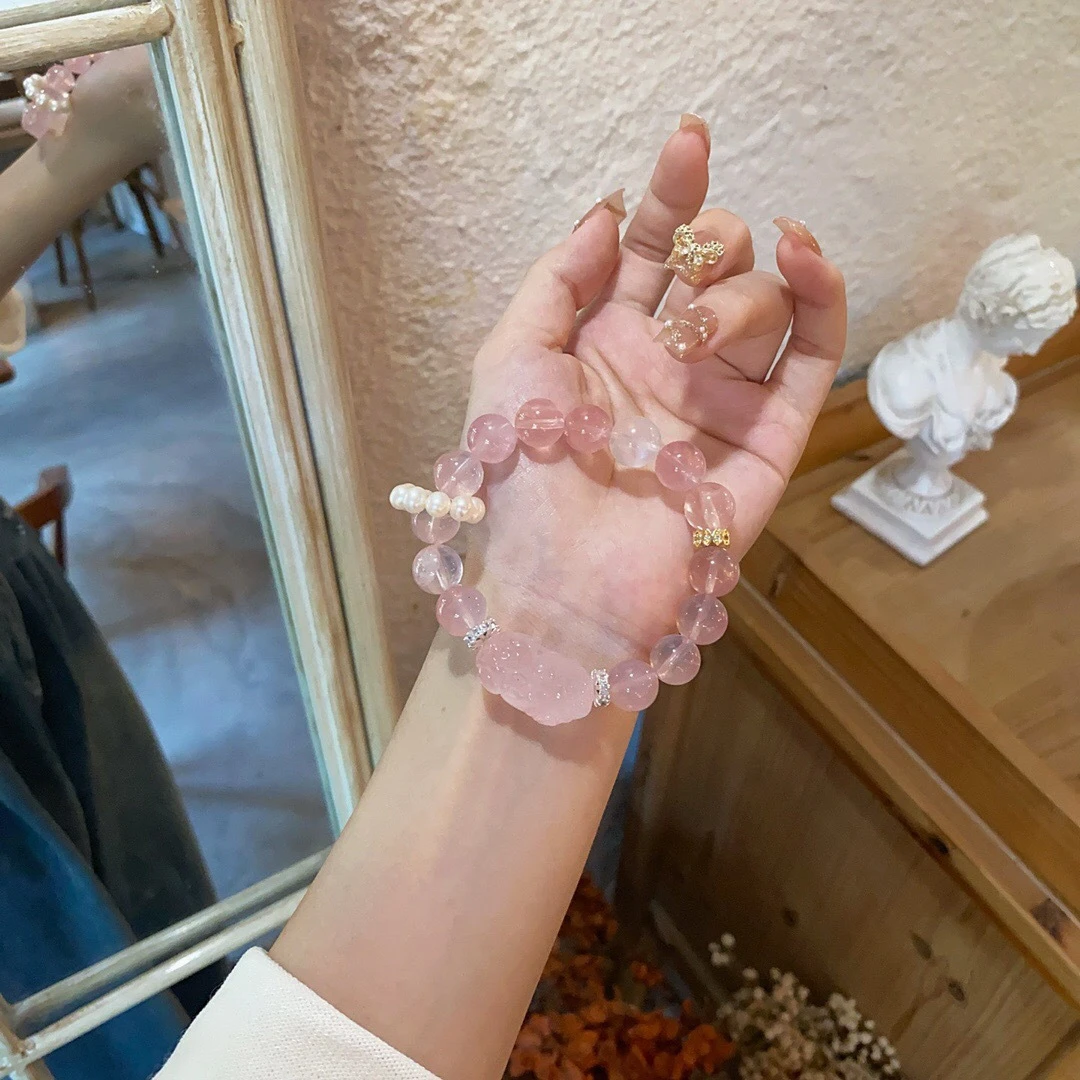 天然马达加斯加手链女马貔貅手链桃花手串