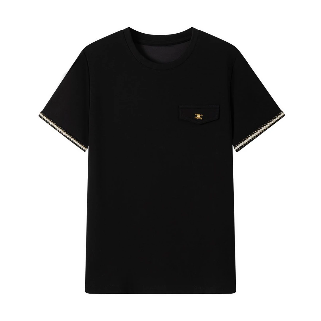 姿姐 新款宽松短袖T恤休闲时尚百搭圆领SS23101