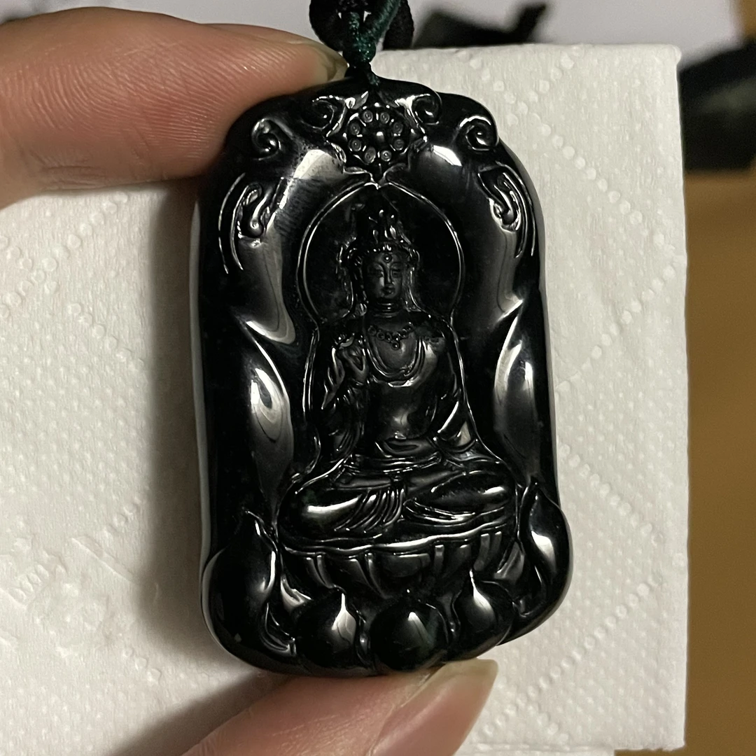 天然翡翠a货 观音牌n2