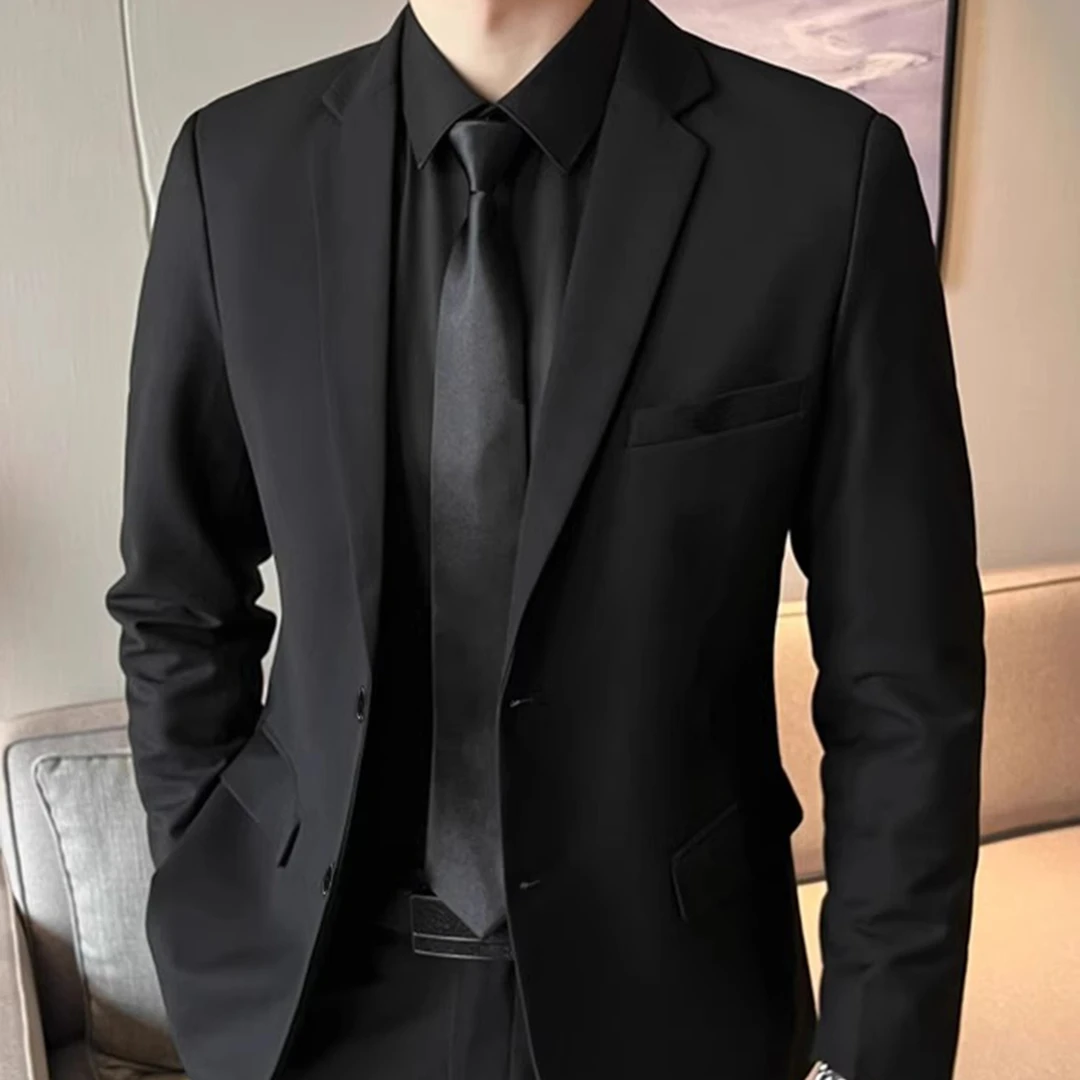 西服外套男士修身套装高级感休闲商务职业正装痞帅伴郎礼服小西装