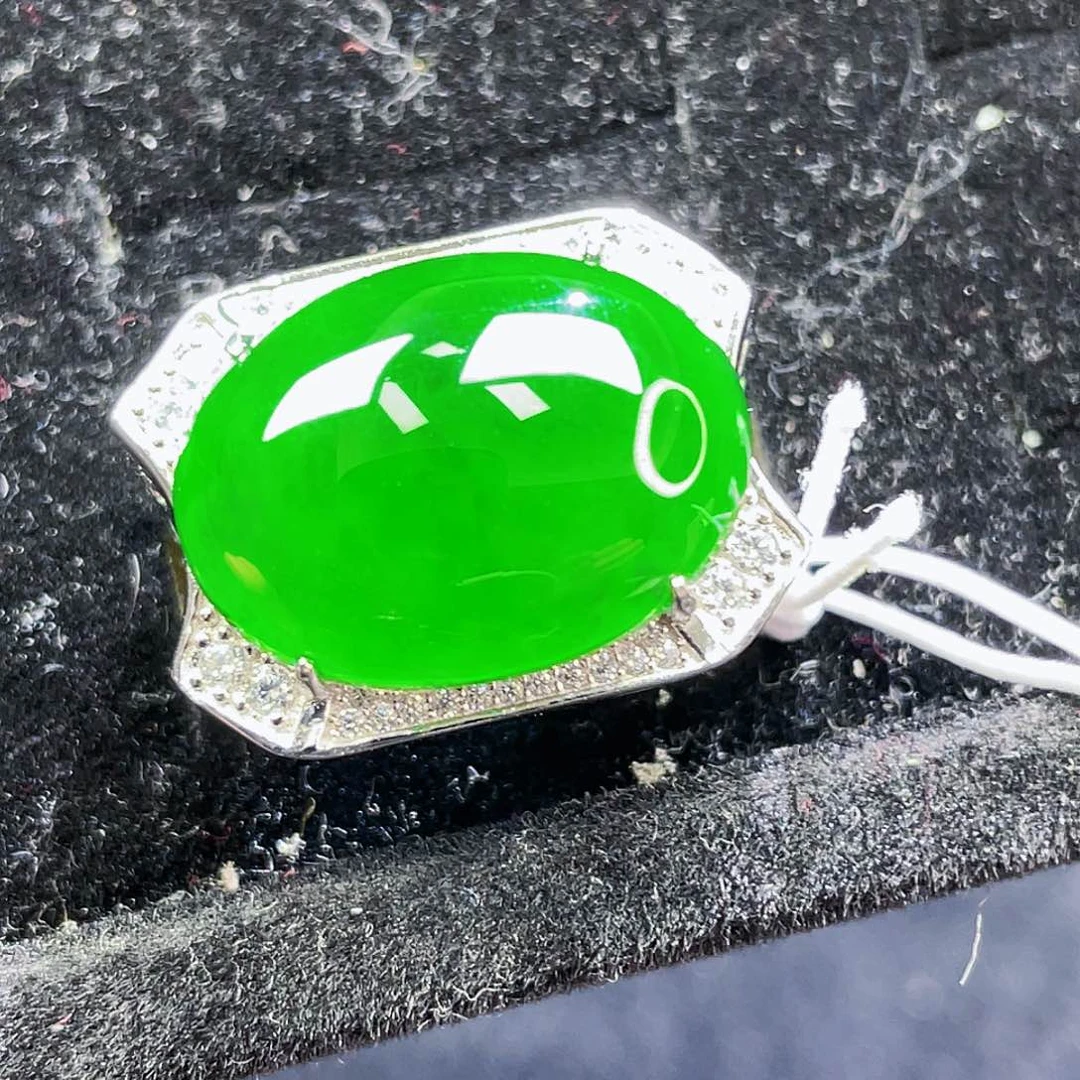 翡翠颈饰银S925镶嵌25，